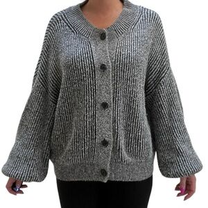 Gap ribbed knit stonewashed cardigan